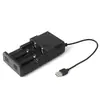 Carregador de bateria de lítio Hongdong 18650 26650 com slot duplo USB Lanterna USB Bateria Carregador Multimodelos