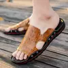 Chinelos de Tamanho Grande Transfronteiriços para Homens, Chinelos Casuais de Verão para Homens com Padrão de Crocodilo, Calçados Slip-On Antiderrapantes para Homens