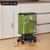 Papelera creativa de pie para uso doméstico, con un toque de alta gama, gran capacidad, adecuada para sala de estar, dormitorio y baño, con ruedas para facilitar el movimiento
