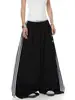 Pantalones de chándal rectos de retazos atléticos a rayas retro de estilo urbano americano para mujer, pantalones atléticos holgados y casuales de pierna ancha para bailar