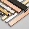 Tira decorativa de acero inoxidable personalizada línea de zoclo tira de canteado tira de cierre ranura en forma de U forma de L forma de T canteado con forma