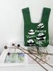 Nova bolsa de tecido voador bolsa de malha feminina saco de balde de lã japonês e coreano estilo All-match Hand-carried Casual Tote Bag Lunch Bag