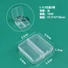 Caja de 2 Compartimentos Transparente Accesorios de Hilo de Coser Piezas Caja de Embalaje de Plástico Caja de Almacenamiento para Cuentas Pequeñas Cuentas Perler Caja de Plástico Transparente