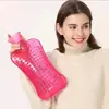 Bolsa de agua caliente rellenable para compresa caliente en la columna cervical, bolsa de agua caliente para adultos, almohada de cuello largo para dormir, almohada de soporte para el cuello y almohada de soporte lumbar