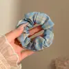 Goma para el pelo azul para mujer, tamaño grande, alta elasticidad, nuevo y elegante accesorio para el pelo de alta gama 2025