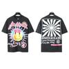 Camisetas de marca de moda europea y americana Hellstar2024 de verano transfronterizas para hombres y mujeres, camisetas holgadas de manga corta de talla grande
