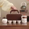 Juego de Té Kung Fu, Juego de Té de Recepción con Flor de Glicinia China Fresca, Caja de Regalo de Alta Gama para el Hogar, Personalización al por Mayor para Empresas