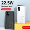 Novo processamento personalizado atacado PD carga rápida 22,5 W grande capacidade de carregamento tesouro QC3.0 carregamento sem fio fonte de alimentação móvel