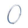 Pulsera Seiko Round Stick CNC Push-pull Foot Silver 999.9 Pulsera Push-pull simple Pulsera de plata artística De alta gama Atractiva