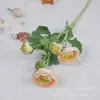 Trasplante de Cabello Artificial para Boda Flor Artificial de Loto de 5 Cabezas Decoración de Mesa para Sala de Estar Flor Falsa de Seda Flor Artificial de Camelia Flockada