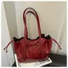 Bolso de Hombro tipo Tote con Cordón y Lazo para el Trabajo Nuevo para Transmisión en Vivo Gran Capacidad Versátil Bolso de Hombro Bolso de Temperamento para Mujer