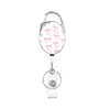 Porta-insignias Oval de un solo lado con Tira Fácil para Jalar, de Alta Elasticidad Retráctil, para Personal Médico, en Stock