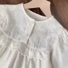 Camisa de encaje de estilo coreano para niña, camisa de algodón, camisa de muñeca para niña, nueva y a la moda