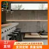 Mostrador de Barra de Cemento con Borde Dentado, Recepción Estilo Wabi-Sabi Japonés, Mostrador de Barra de Servicio Integrado de Concreto Expuesto Hecho a Medida
