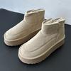2025 Nuevo Estilo Otoño Botas de Nieve de Suela Gruesa Talla Grande Zapatos Cortos para Mujer Venta al por Mayor de Comercio Exterior