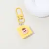 Colgante Divertido de Galleta de Dibujos Animados de Resina Cordón Trenzado Hecho a Mano Hebilla de Resorte Colorida Accesorios para Bolsos Colgante Pequeño