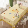 2026 Novo Estilo Toalha de Mesa Impermeável à Prova de Óleo Lavável Resistente ao Calor Capa de Mesa Estilo Creme Luxo Leve High-End Pano Retangular para Cobertura