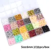 Caixa com Conjunto de Peças de Argila Macia de 24 Compartimentos Conjunto de Miçangas Soltas Acessórios para Pulseira e Colar Acessórios Materiais para Joias Artesanais DIY Caixa