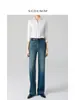 Jeans Básico/Cintura Alta Skinny de Perna Reta para Mulheres, Estilo Casual Versátil para o Trabalho, Novo Modelo Primavera 2026, Efeito Emagrecedor