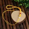 Contas de jade de mão com cordões penduráveis, pontas de cordão em fatia de jade, nó chinês DIY, sachês em estoque, ornamentos de jade e cordões decorativos para pendurar