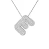 Collar Nuevo Estilo Europeo y Americano 2024 con Incrustaciones Collar de 26 Letras Burbuja Moda para Mujer Regalo de Cumpleaños Joyería