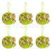 Colgante de Bola de Felpa con Lazo Nuevo de Navidad Transfronterizo 8cm Decoración para Fiesta Navideña Baile Bola de Pelo de Conejo de Imitación