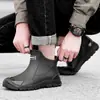 Botas de Lluvia de Caña Media Estilo Coreano para Hombre, Conjunto, Impermeables, Resistentes al Desgaste, Adulto, Engrosadas, Botas de Lluvia, Día Lluvioso al Aire Libre, Antideslizantes, Impermeables, Zapatos de Agua para Hombre