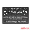 Tarjeta de Presentación de Metal Europea y Americana Transfronteriza Acero Inoxidable Soporte de Billetera Tarjeta Plug-In Tarjeta de Felicitación Personalizada Se Puede Grabar Regalo de San Valentín
