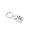 Cartas de poker preto Pêssego um par chaveiro criativo simples aço inoxidável metal anel de chaveiro mochila pingente acessórios