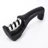 Punto al por mayor afilador de tres etapas para el hogar cuchillo de cerámica Diamante ángulo fijo afilador rápido cuchillo de cocina