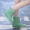 Galochas Estilo Japonês Transfronteiriças para Mulheres, Galochas Curtas e Bonitas de Cano Médio-Baixo, Sapatos de Água da Moda de Meio Cano, Sapatos de Borracha Exportados para a Coreia