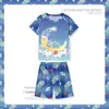 Verão Infantil de manga curta T-shirt terno meninos pijamas fino meia-manga shorts bebê meninas leve respirável ar condicionado roupas