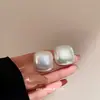 Pendientes de plata con baño de oro real, aguja cuadrada, borla de perla y circonita, pendientes de lujo ligero de alta gama, fabricante de pendientes vintage