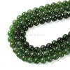 Jaspe Natural Cuentas Sueltas Jade Verde Esmeralda Cuentas Redondas Pulsera DIY Nuevo Estilo Chino Accesorios de Joyería Fábrica de Cuentas Al por Mayor
