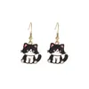 Aretes Divertidos Transfronterizos de Gatito Lindo de Dibujos Animados Aretes Creativos Atmosféricos Aretes de Animales Japoneses y Coreanos Venta al por Mayor Europea y Americana