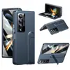 Funda para Teléfono Móvil Samsung Z Fold6/5 Soporte Magnético Carcasa de Cristal para Lente Película Integrada Cubierta Protectora Fold4/3