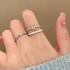 Anillo de Estrella de Zircón con Esmalte Azul Goteado para Mujer Diseño Nicho Anillo de Dedo Abierto Moda Popular en Internet Traje Personalizado Anillo