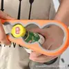 Abrelatas multifuncional cuatro en uno para el hogar cocina dispositivo creativo para desenroscar tapas de latas abridor de tapas antideslizante tamaño abridor de botellas