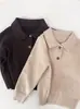 Suéteres de Primavera y Otoño para Niños y Niñas 2026 Tejidos de Punto con Cuello Polo para Niños Pequeños y Medianos Capa Base para Bebé Otoño Temprano Bebé