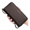 Nueva Cartera Larga de Negocios para Hombre Juventud Estudiante Ambiente Casual Cartera para Teléfono Móvil Cartera Bolso de Mano Bolso de Mano Bolso de Mano
