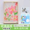 Moldura de Foto de Vidro Acrílico para Pintura DIY de Crianças do Jardim de Infância Moldura de Madeira Transparente Relevada Criativa Dupla Face para Espécimes
