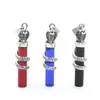 Colgante de Collar de Aleación Cilíndrico Tridimensional de Cobra Enroscada Joyería de Cadena para Suéter Estilo Punk para Hombres Europeos y Americanos Venta al por Mayor