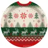 Mm352 Decoración de Suéter Navideño Feo Vajilla para Fiesta Navideña Set de 4 Piezas para 8 Personas Plato de Papel Navideño Vaso de Papel