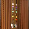 Colgante de Cuentas de Cristal Natural Multicolor Tejido a Mano Cristal Blanco Amatista Colgante para Bolso de Coche Transfronterizo