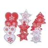 Venta caliente de fábrica comercio exterior venta caliente Navidad Estrella de cinco puntas de madera Árbol de amor Viruta de madera Colgante de decoración para casa de vacaciones oficina