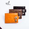 Cartera de dólar estadounidense de comercio exterior de fábrica, hebilla magnética, hebilla única, suministro de hojas sueltas, plataforma de comercio electrónico, bolsa de tarjeta con cremallera horizontal corta
