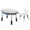 Mesa Multifuncional de Bloques de Construcción para Niños de Dibujos Animados, Esquina Elegante, Color de Moda, para Aprender a Comer y Jugar, Mesa de Doble Cara