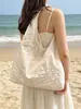 Bolso de mano con bordado floral suave estilo coreano para mujer 2026 Nuevo Verano Gran Capacidad Bolso de Hombro Bolso para el Trabajo Debajo del Brazo