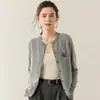 Suéter de Cachemira Suave Nuevo Otoño 2025 para Mujer Cuello Redondo Cárdigan Bordado Suéter Chaqueta de Lana Tejida Holgada