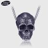 Collar fantasma de hip-hop Rendon, collar de acero de titanio antiguo europeo y americano, collar de acero inoxidable de moda para hombres, colgante de calavera